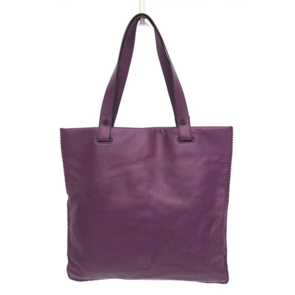 Loewe Anagram Leather Purple Leather Tote Bag Bag